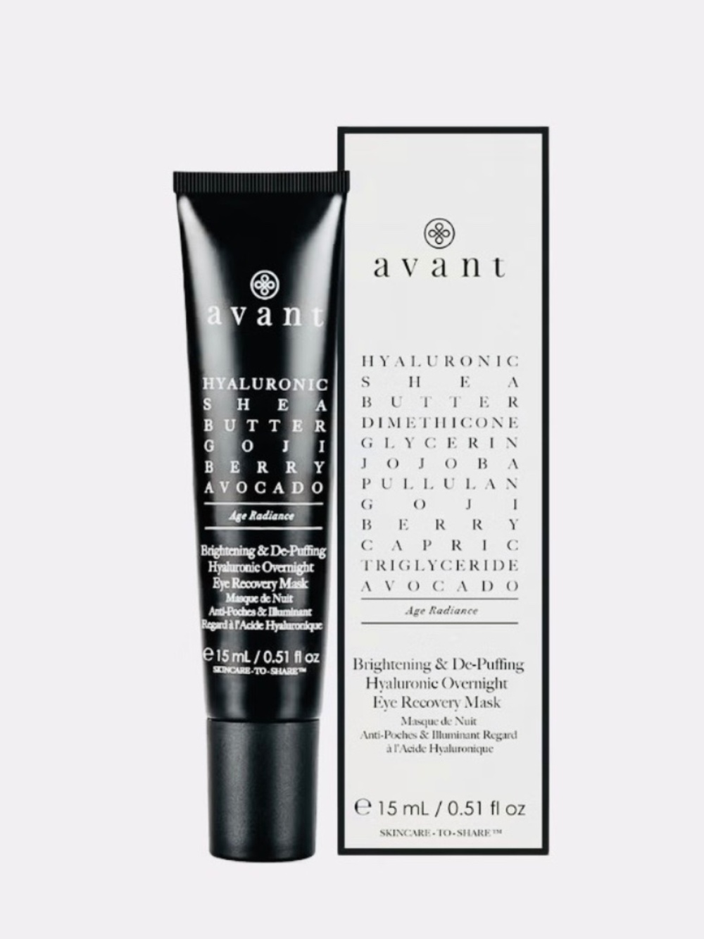 Avant Skincare Brightening & De-Puffing Hyaluronic Overnight Eye Recovery Mask